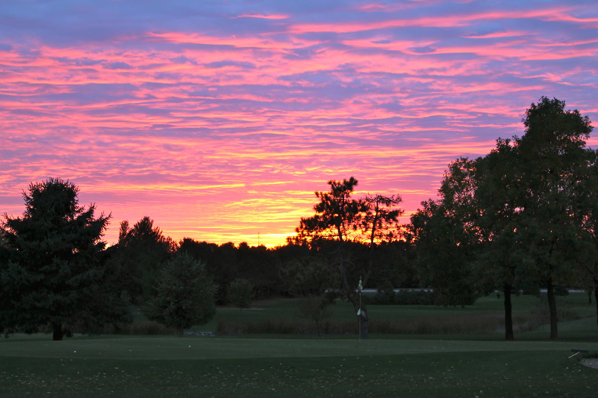 Wide view of the course